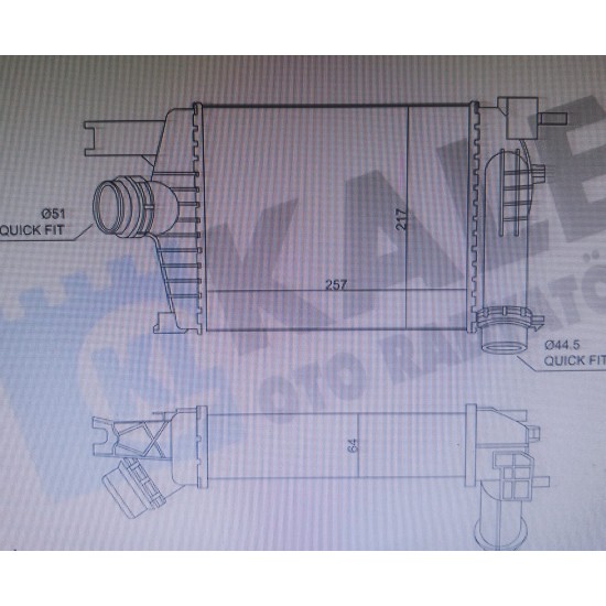 Renault Clio IV Turbo Radyatörü İntercool 144965154R